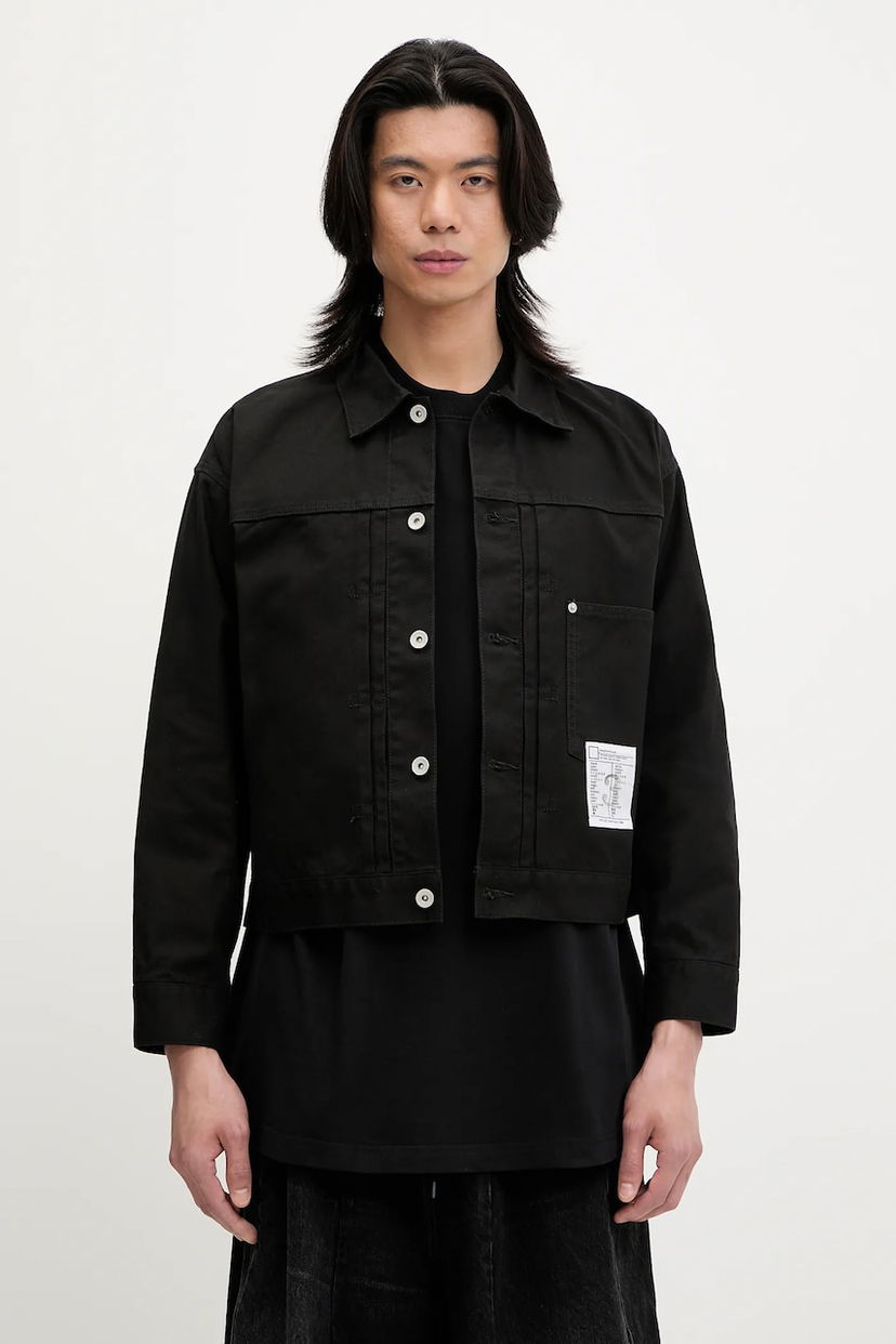Jakna Neighborhood NEIGHBORHOOD TYPE-1 Cropped Denim Jacket Črna | 251AQNH.JKM03