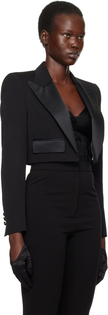 Bomber jakna Dolce & Gabbana Dolce&Gabbana Spencer Tuxedo Wool Blazer Črna | F296YT FU21E, 1
