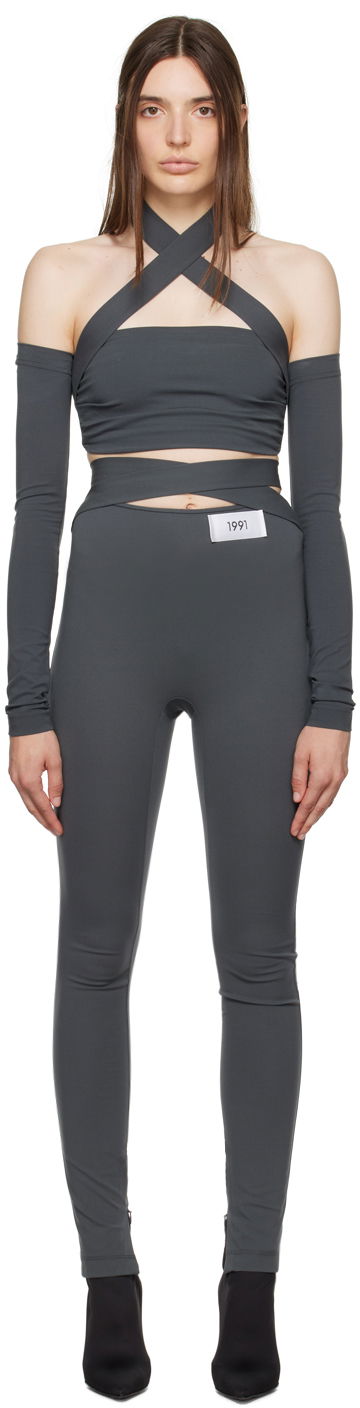 Pajkice Dolce & Gabbana Gray Kim Kardashian Edition Leggings Siva | FTCTUT FUGPO