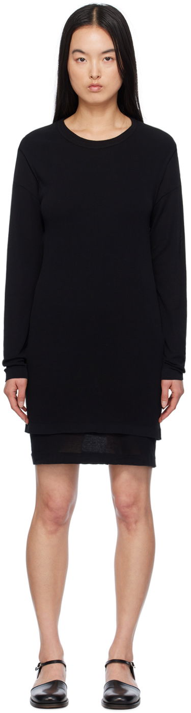 Obleke LEMAIRE Double Layer Minidress Črna | DR1066 LK1016, 0