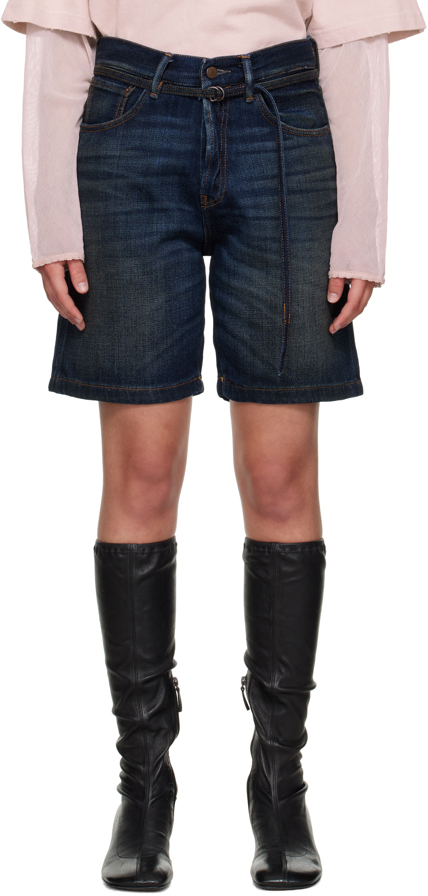 Kratke hlače Acne Studios Acne Studios Loose Fit Denim Shorts Modra | CE0067-, 0