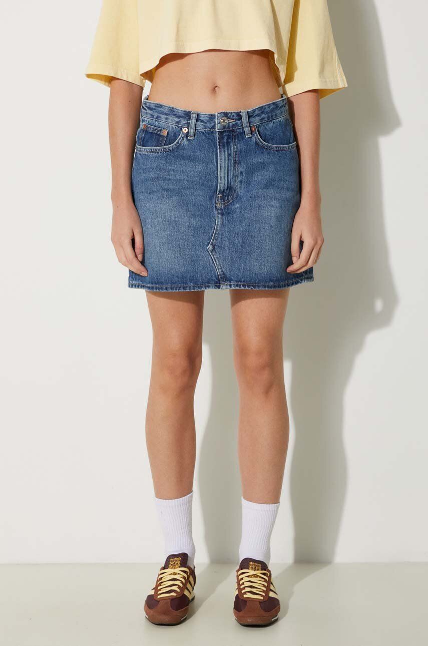 Krila Samsoe Samsoe Samsoe Samsoe SASHELLY Mini Denim Skirt Modra | F24200020, 0