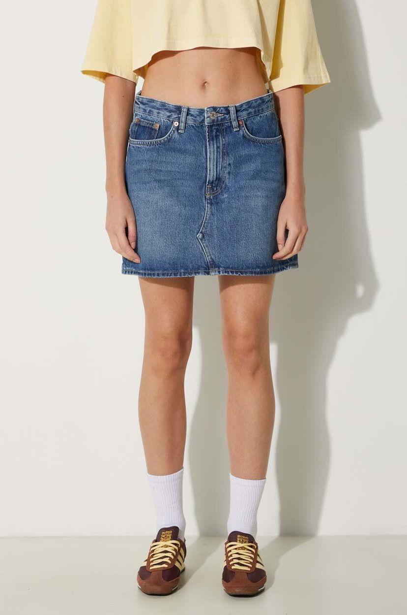 Krila Samsoe Samsoe Samsoe Samsoe SASHELLY Mini Denim Skirt Modra | F24200020