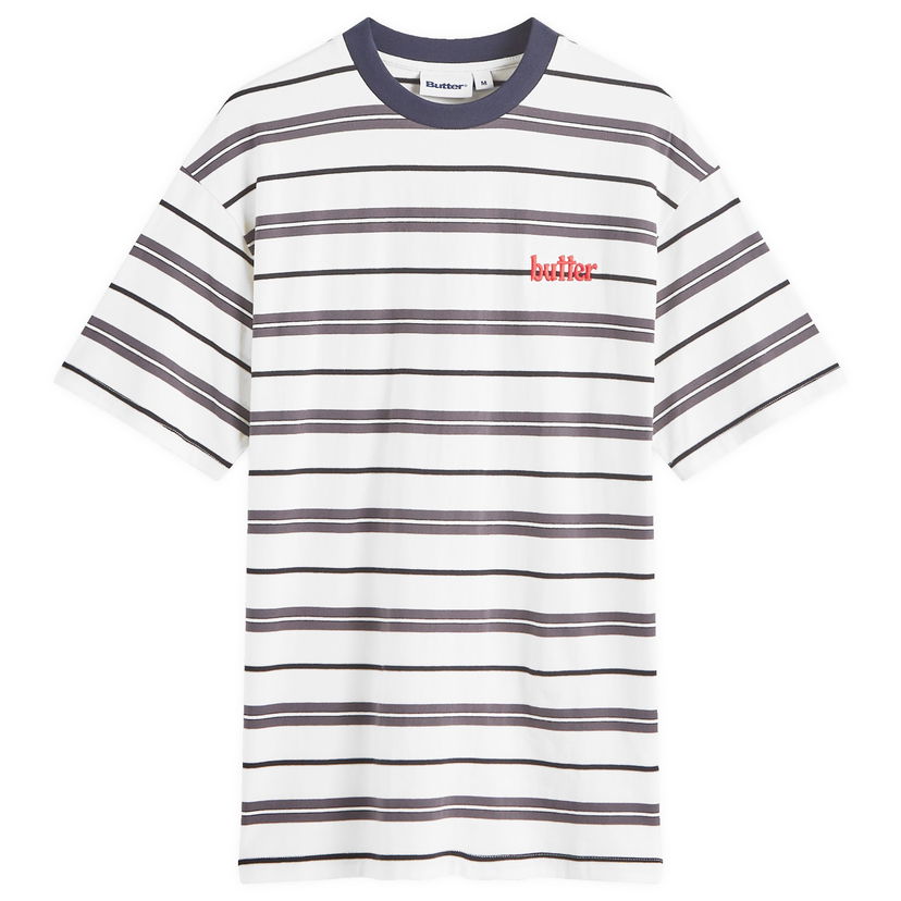 Majica Butter Goods Bryce Stripe T-Shirt Bela | BGQ224D10901