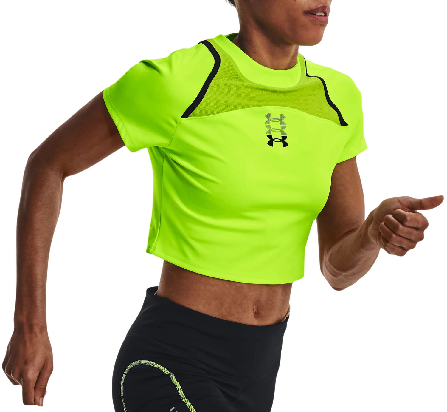 Majica Under Armour Run Anywhere Crop Tee Rumena | 1376816-369, 0