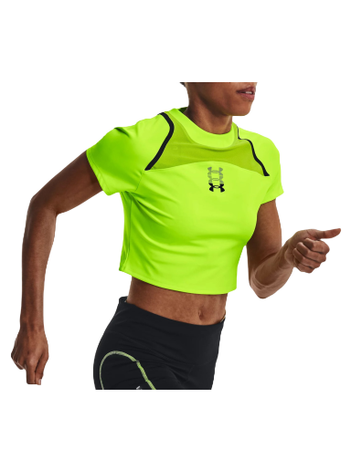 Majica Under Armour Run Anywhere Crop Tee Rumena | 1376816-369