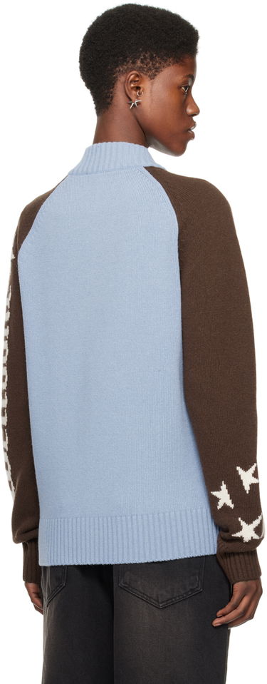 Pleteni pulover We11done We11done Zip Cardigan Modra | WD-KJ0-24-620-U-SK, 2