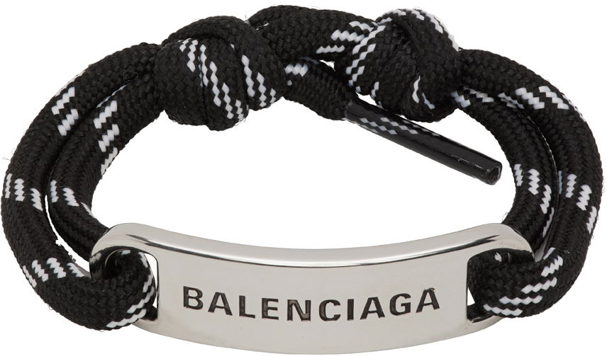 Zapestnica Balenciaga Plate Bracelet Črna | 656418 TVX4S, 0
