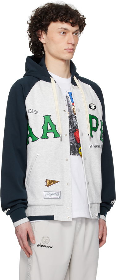 Bomber jakna AAPE by A Bathing Ape AAPE by A Bathing Ape Main Zip Up Hoodie Jacket Siva | AAPSWMC323XANWH2, 1