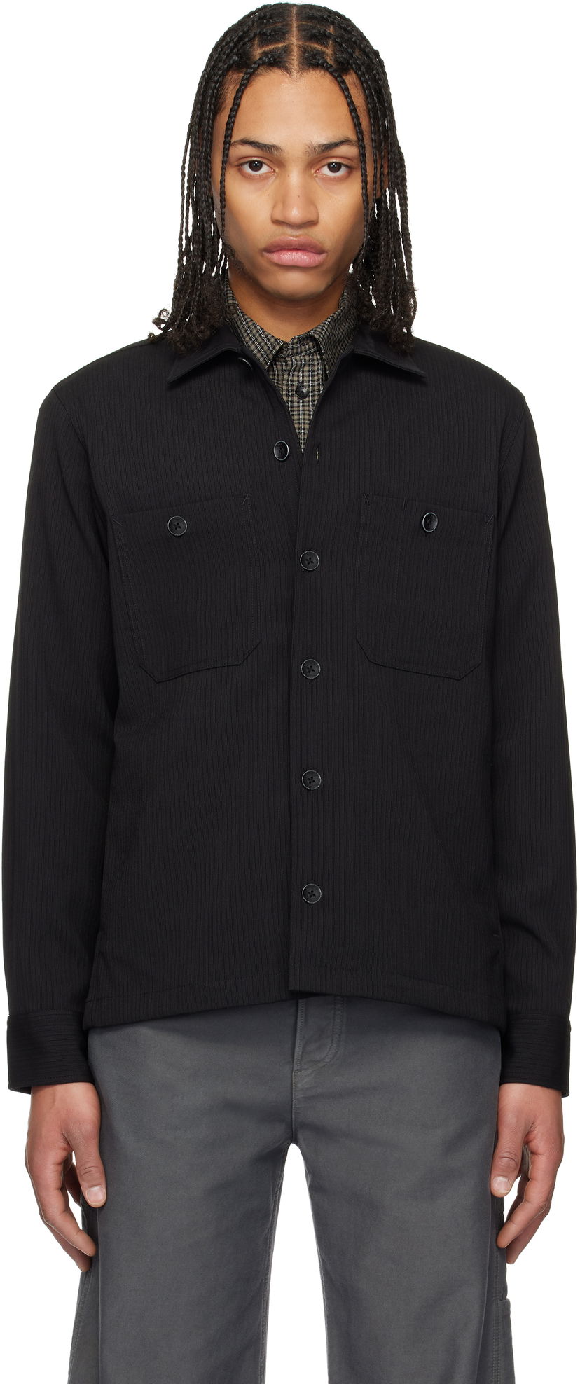 Srajce rag & bone Rag & Bone Hyde Striped Overshirt Črna | MBW24HA019TWML