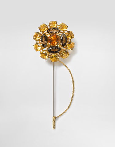 Zatiči Dolce & Gabbana Dolce & Gabbana Sicily Brooch with Madera Quartz, Smoky Quartz, and Citrines Rumena | WPKN3GWYE01ZOO00, 0