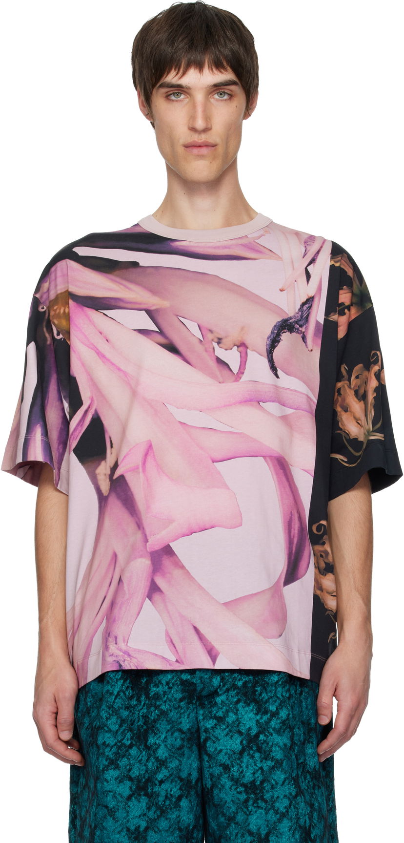 Majica Dries Van Noten Dries Van Noten Floral Print Oversized T-shirt Večbarvna | 252-021109-2602