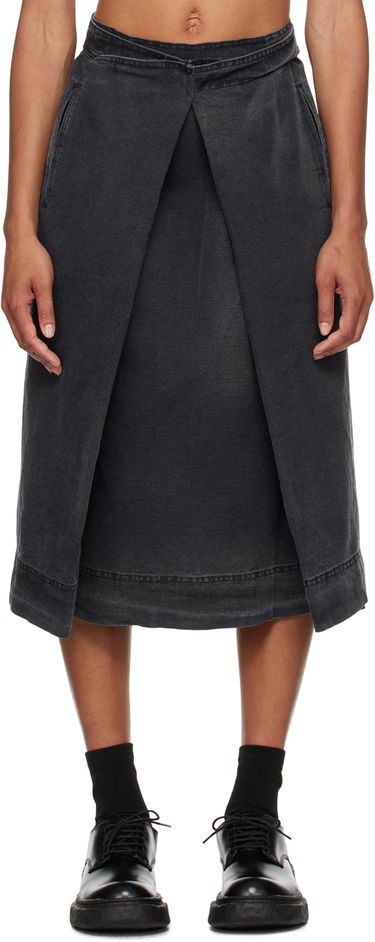 Krila YMC YMC George Midi Wrap Skirt Črna | Q3WAA, 0