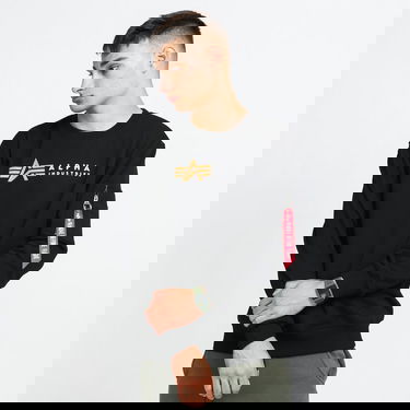 Pleteni pulover Alpha Industries Alpha Label Sweater Črna | 118312 03, 0