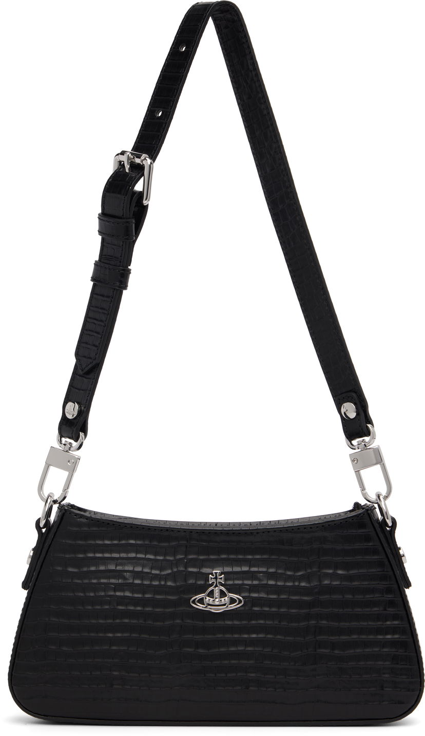 Torba za čez ramo Vivienne Westwood Vivienne Westwood Tasha Shoulder Phone Bag Črna | 5801000GW-L00C0-