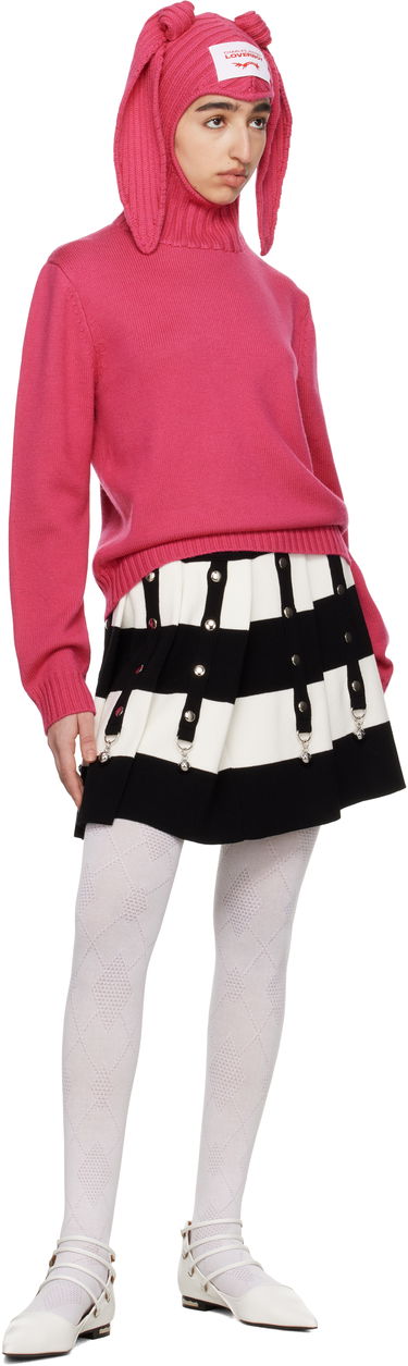 Pleteni pulover Charles Jeffrey Loverboy Charles Jeffrey LOVERBOY Merino Rabbit Balaclava Hoodie Roza | 54090902, 3