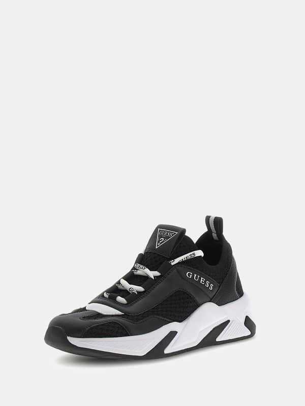 Superge in čevlji GUESS Geniver Perforated-Insert Running Shoes W Črna | FLPGE2FAB12, 0