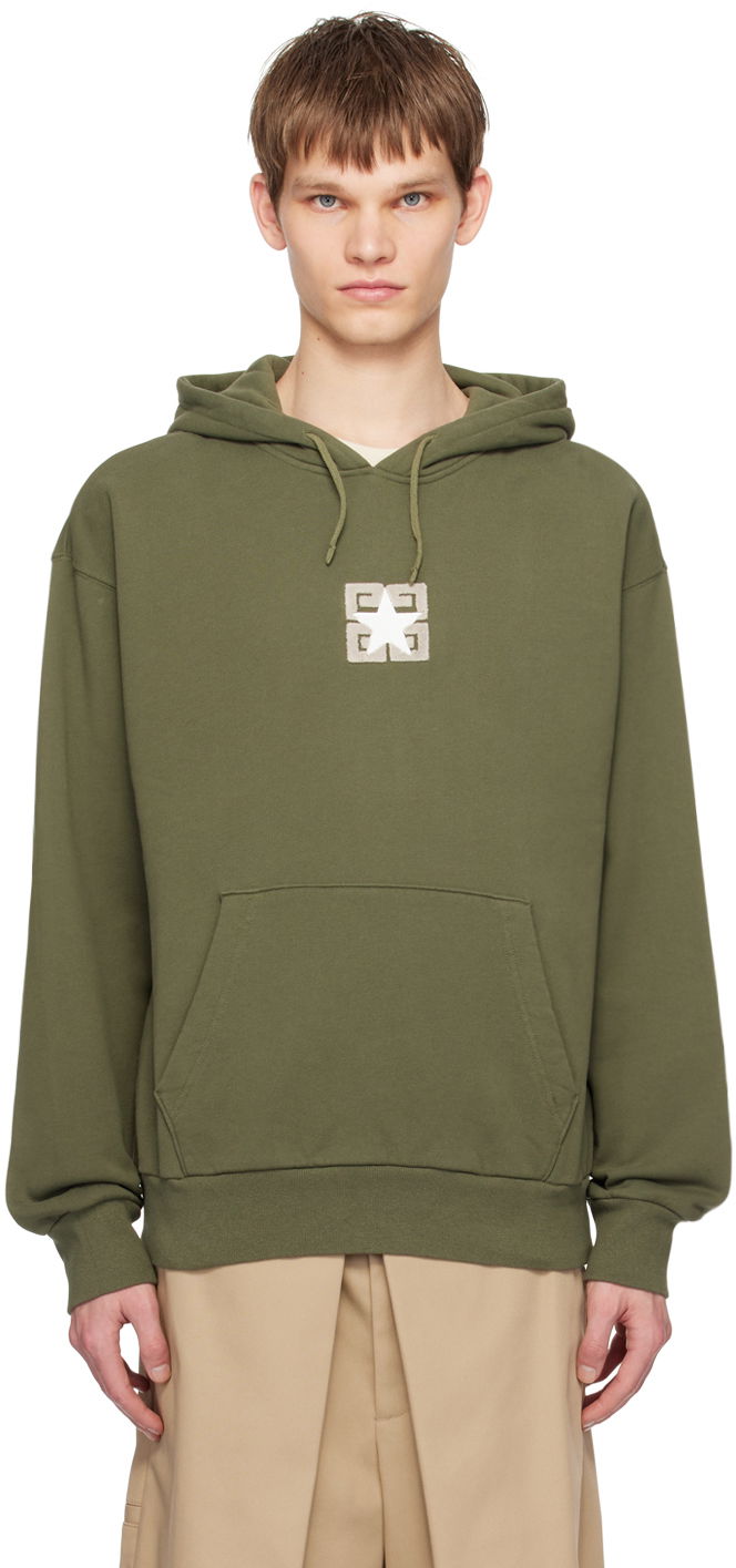 Pulover Givenchy Stars Applique Hoodie Zelena | BMJ0LA3YLZ306