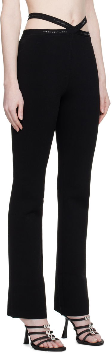 Hlače Alexander Wang Alexander Wang.t Criss-Cross Leggings Črna | 4KC1234016, 1