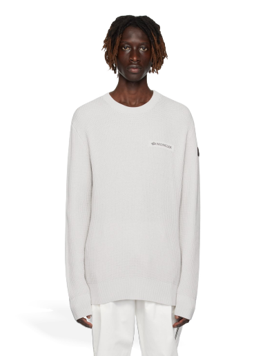 Pleteni pulover Moncler Bonded Bela | I20919C00007M1367