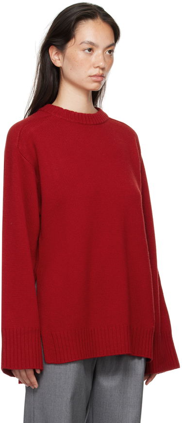 Pleteni pulover Loulou de Saison Loulou de Saison Safi Ribbed Knit Sweater Rdeča | SAFI, 1