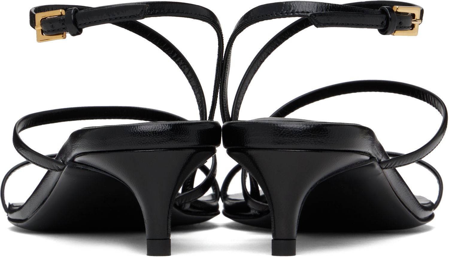 Modni dodatki Khaite KHAITE Loop Kitten Heel Sandals Črna | F3076-920, 1