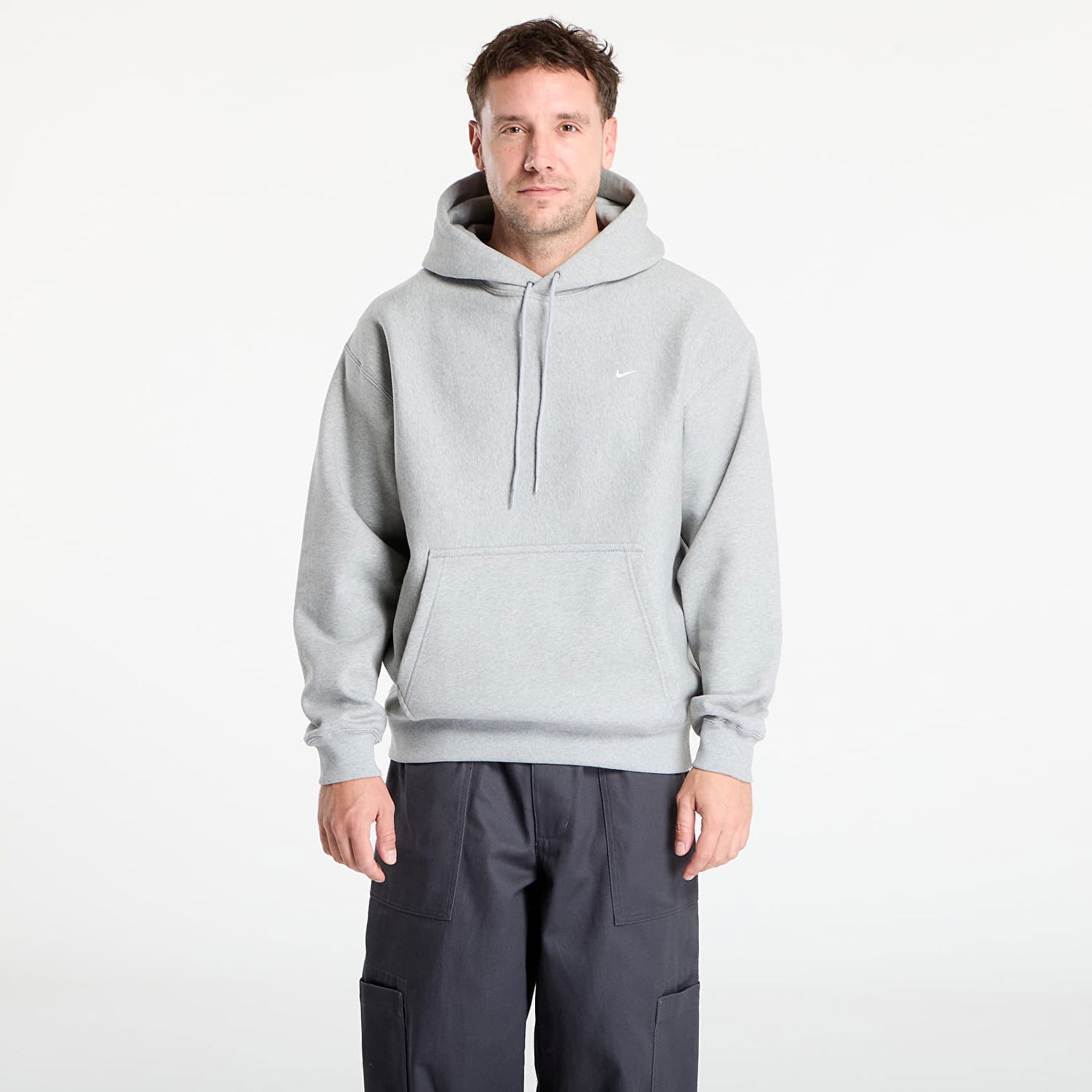 Pulover Nike Solo Swoosh Pullover Hoodie Siva | HV1082-063, 0
