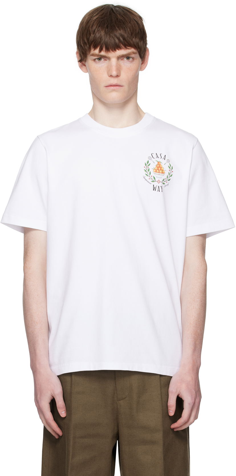 Majica Casablanca Casablanca 'Casa Way' Graphic T-Shirt Bela | MPF25-JTS-001-26-EX-FLANNELS