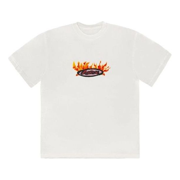 Majica Cactus Jack by Travis Scott Travis Scott Cactus Jack Flame T-Shirt Bela | CJFN-SS34