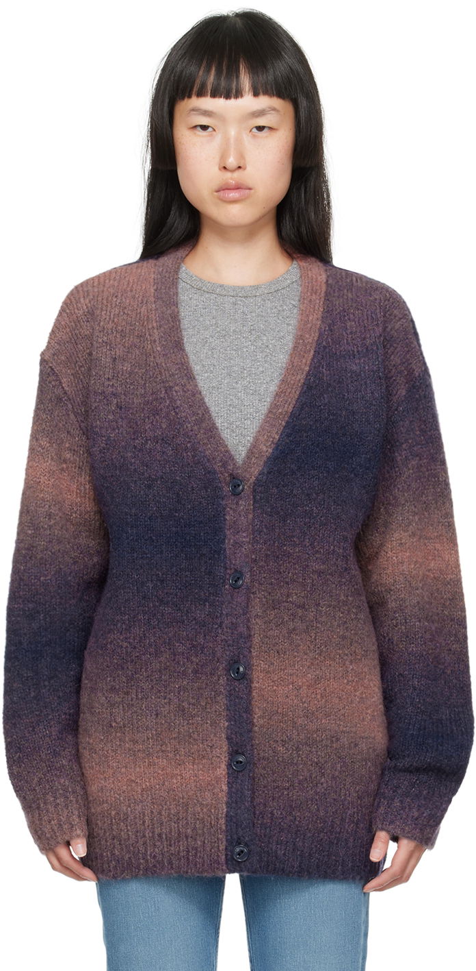 Pleteni pulover rag & bone Rag & Bone Holly Gradient Cardigan Lila | WAS23F043MW43