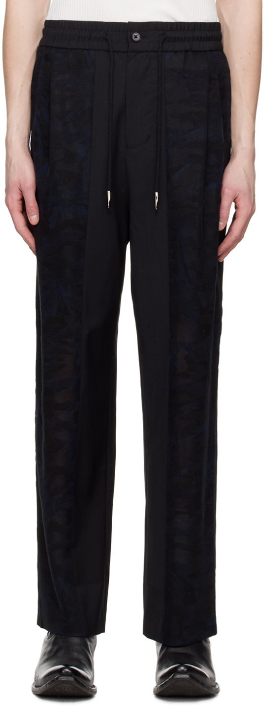 Hlače Feng Chen Wang Feng Chen Wang Paneled Trousers Črna | FMS15TR13, 0
