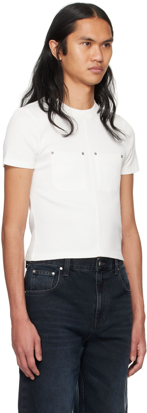 Majica Dion Lee Shrunken Rivet T-Shirt Bela | C3170PS24, 1