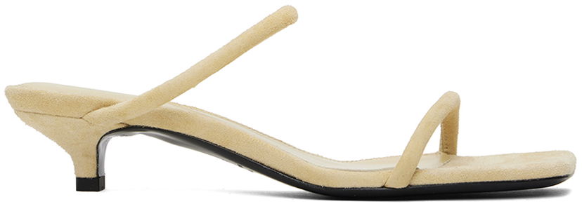 Modni dodatki TOTEME TOTEME 'The Minimalist' Heeled Suede Sandals Bež | 243-WAS2065-LE0045