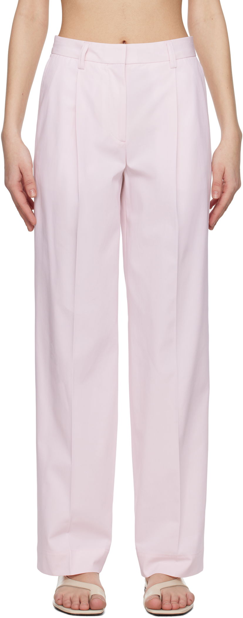 Hlače TOTEME TOTEME Slanted Pocket Trousers Roza | 252-WRB0246-FB0379