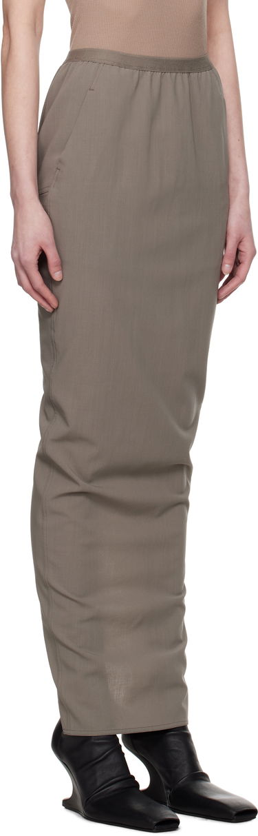 Krila Rick Owens Rick Owens Hollywood Soft Pillar Maxi Skirt Rjava | RP01E7331 WLP, 1