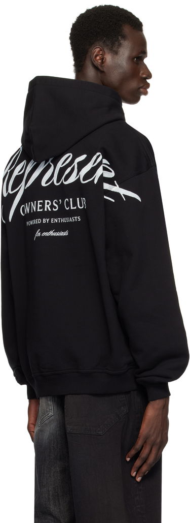 Pulover Represent Clo Owners Club Script Hoodie Črna | OCM41200.001, 4