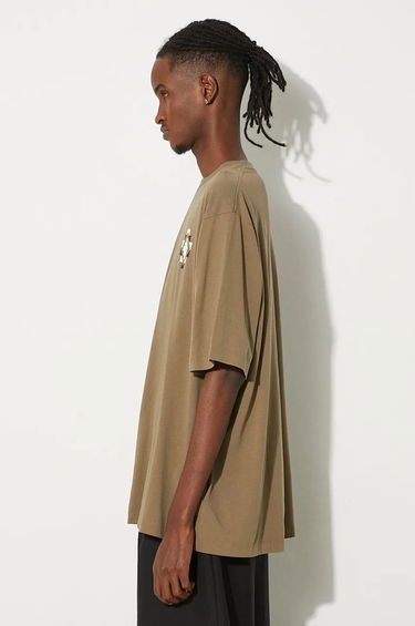 Majica Marcelo Burlon Cross Over Print T-Shirt Zelena | CMAA054F24JER0026E6F, 1