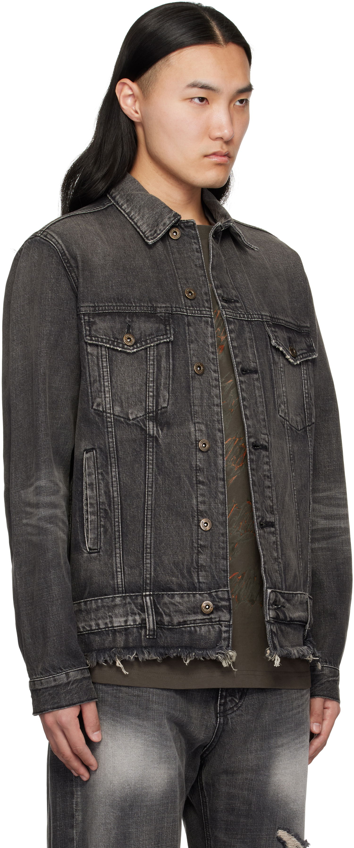 Jakna We11done We11done Denim Trucker Jacket Siva | WD-DJ0-25-308-U-BK, 1