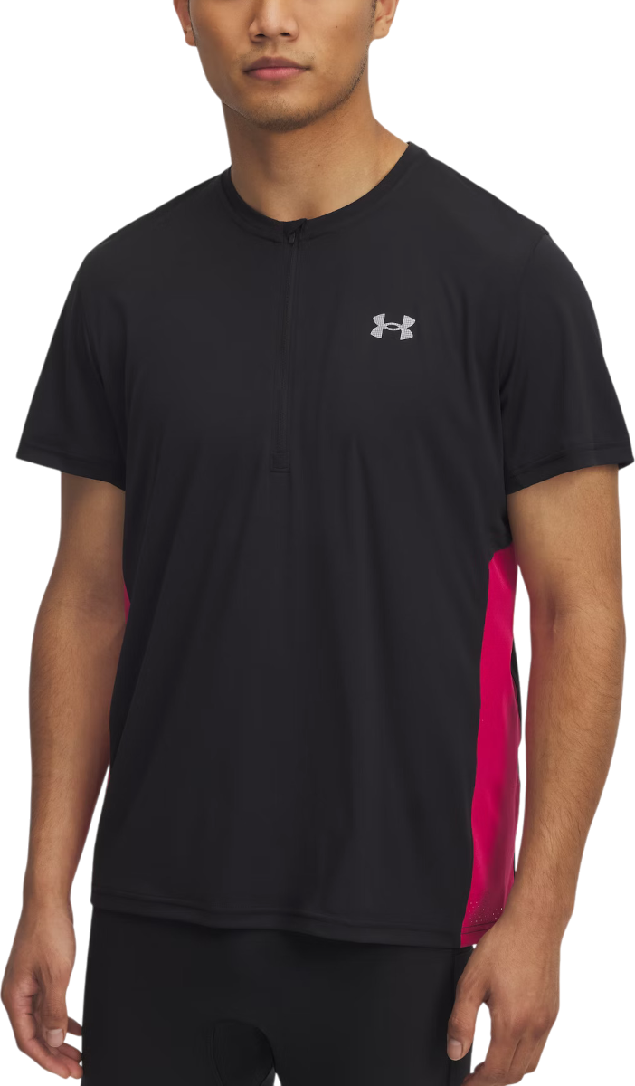 Majica Under Armour Trail Run Zip Short Sleeve T-Shirt Črna | 1389808-001