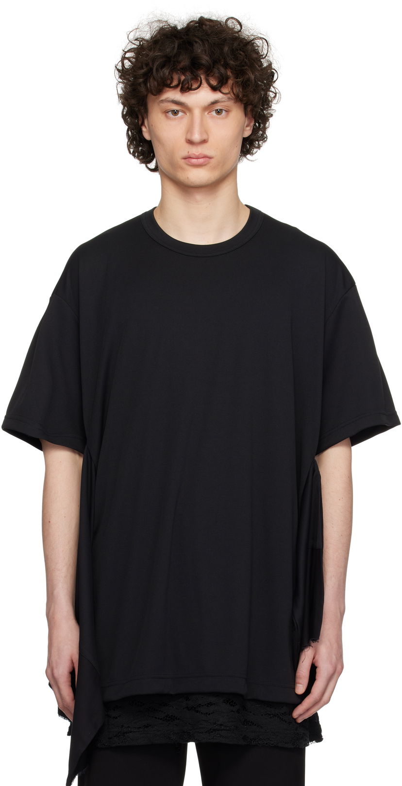 Majica Comme des Garçons Homme Plus Polyester Piqué T-Shirt Črna | PO-T020-051