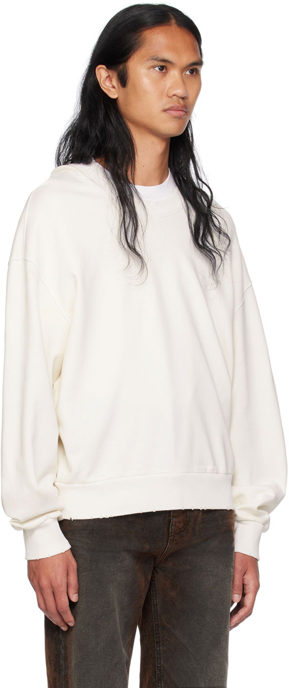 Pulover We11done Wide Neck Sweatshirt Bela | WD-TH2-24-801-U-WH, 1
