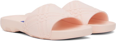 Oblačila Burberry Burberry Embossed Check Dive Slides Roza | 8102135, 3