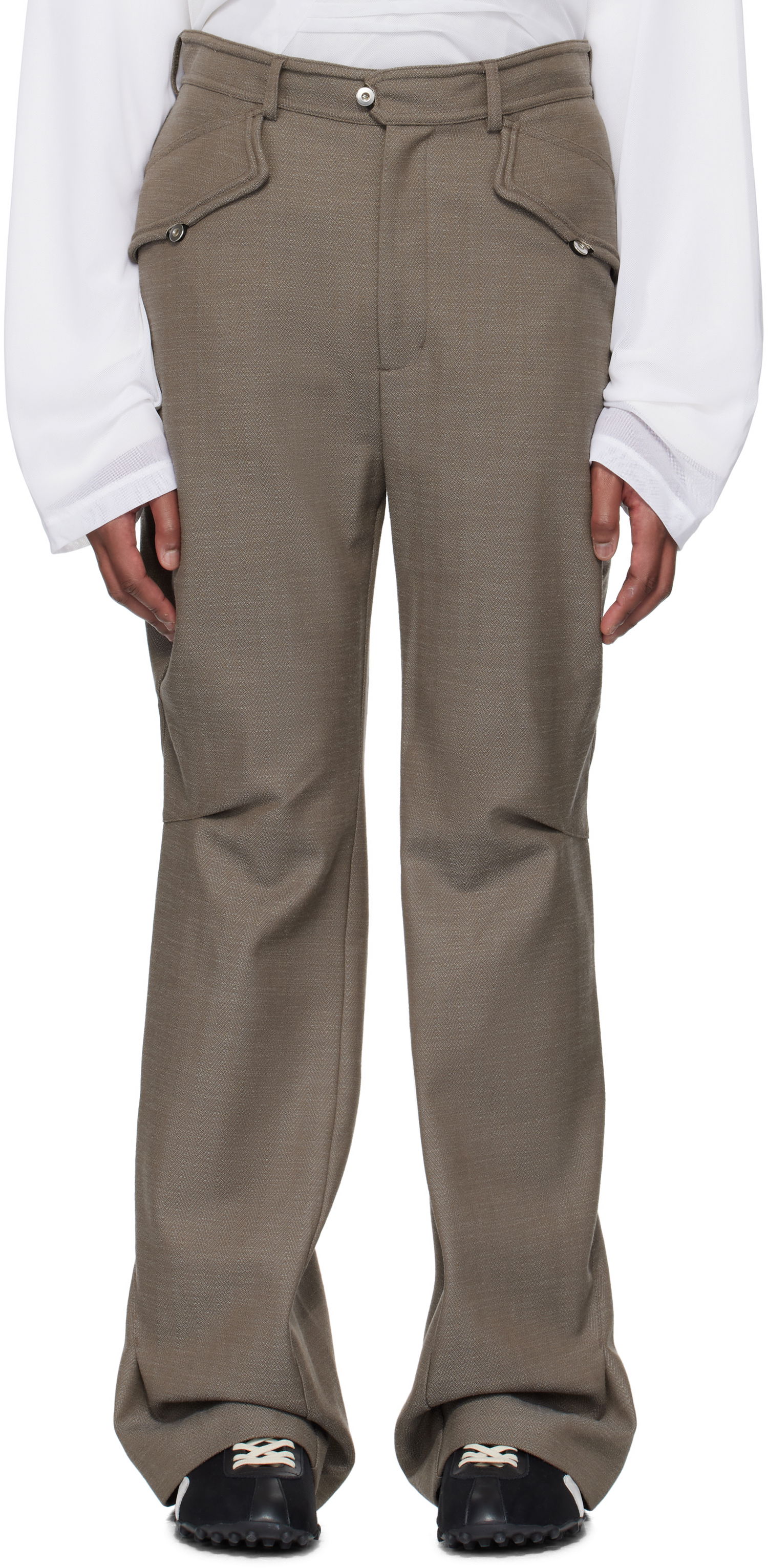 Hlače KIKO KOSTADINOV Kiko Kostadinov Alec K-Dart Trousers Siva | KKSS25T05-17, 0