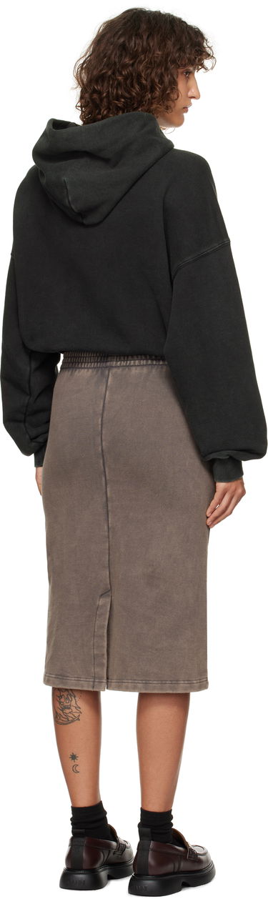 Krila We11done We11Done Layered Hoodie Dress Rjava | WD-TO3-24-851-W-BK, 2