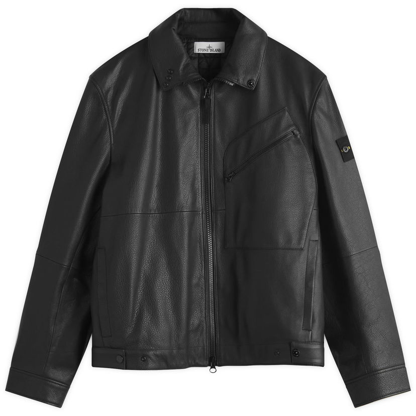 Jakna Stone Island PrimaLoft Leather Jacket Črna | K2S150100002-V0029
