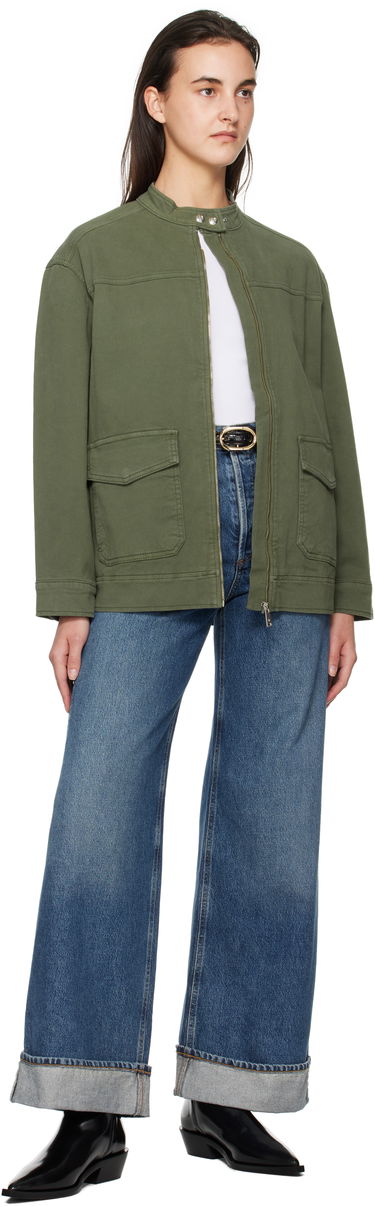 Jakna Anine Bing ANINE BING Henry Zip-Up Jacket Zelena | A-01-10385-AYG1, 3