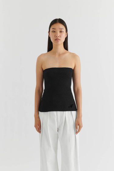 Majica brez rokavov AXEL ARIGATO Dime Strapless Top Črna | A2222001, 2