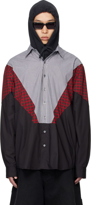Srajce VETEMENTS VETEMENTS Tracksuit Panelled Shirt Črna | UH76SH860BR, 0