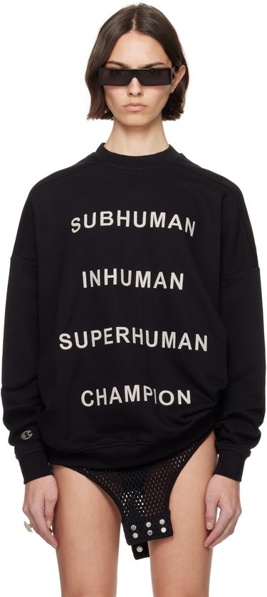 Pulover Rick Owens Rick Owens Champion Edition Jumbo Sweatshirt Črna | CW01E1669 CHFE, 0