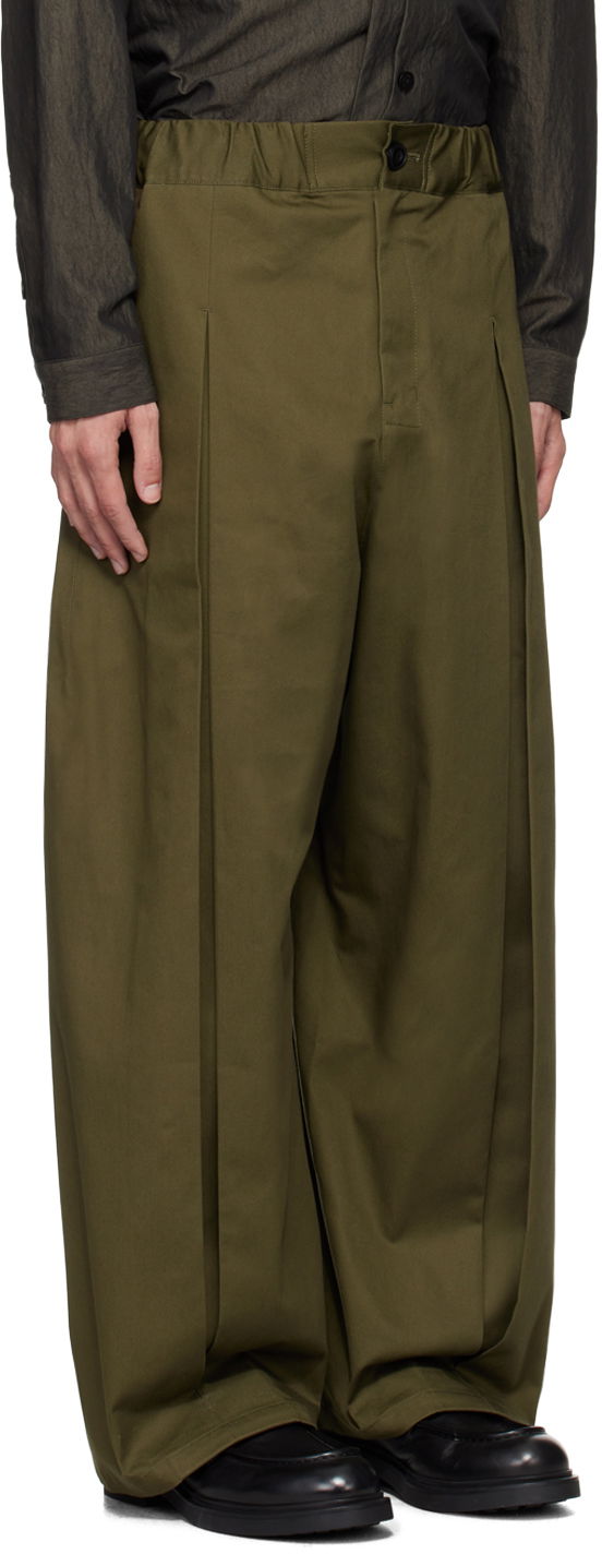 Hlače sage NATION Sage Nation Box Pleat Trousers Zelena | S011 BOX PLEAT TROUSER, 1